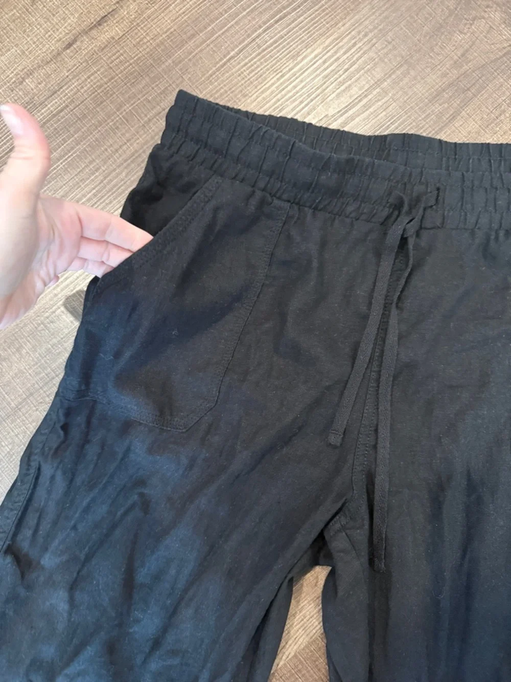 Cato linen blend Drawstring Waist Trousers - Picture 5 of 8